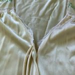 Vintage Yellow Floral Embroidery Housedress Size M Photo 3