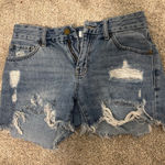 Vestique  Size XS Blue Distressed Jean Shorts Frayed Hem Photo 0
