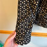 Loft  Black and Tan Floral Blazer floral cut out design Size 10 Photo 3