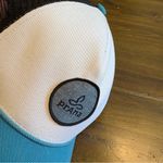 prAna  Color Block Trucker Hat Mesh Logo Active Outdoor Teal Blue White Photo 3