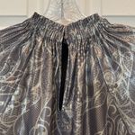 Marie Oliver  June Metallic Silver Mock Neck Blouse Size Medium Photo 7