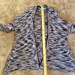 Simply Vera  Vera Wang|| Navy/white oversized cardigan sweater with black trim Photo 10