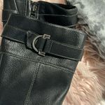 Joan & David Joan David Circa Leather Black Boots Zip Womens 6 Full Length Winter Photo 5