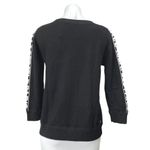 Karl Lagerfeld Women's Black Heart Portrait Patchwork Long Sleeve Sweater Top XS Photo 2