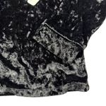 Nicole Miller  Women's Medium Black Velvet Top Shirt Button Front Pocket MSRP $58 Photo 6
