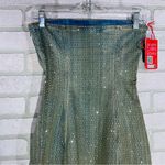 Diesel NWT D-Mary Rhinestone Embellished Strapless Green Midi Dress Size S Photo 11