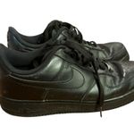 Nike Air Force 1 '07 Triple Black Sneakers Shoes Womens Size 10 Leather Photo 0