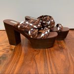 Michael Kors Collection Woven Leather Citrine Platform Chunky Heels 70s Retro 8 Photo 4