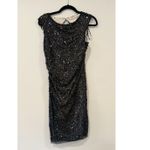 David Meister  Black Sequin Sleeveless Dress Size 6 2456 Photo 1