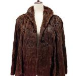 Vintage 1950s Mink Fur Capelet Stole Jacket Dark Brown ZCMI Salt Lake City Utah Photo 0