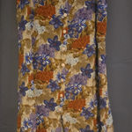 Vintage Prairie Skirt Medium Pink Floral, Midi Cotton Skirt, Womens Country Chic Tan Photo 0