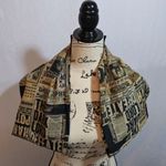 Harry Potter Vintage Newspaper Print Infinity Scarf Tan Photo 4