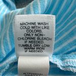 J. Jill Love Linen Sky Blue White Stripe Button Up Shirt Blouse Size M Size M Photo 8