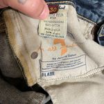 7 For All Mankind Y2K Lowrise Yellow Tan Mineral Wash Flare Jean Photo 2