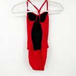 Adidas  Womens‎ Swimming Competition Infinitex + C Back One Piece Swimsuit XS Red Photo 5