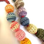 Colorful crochet ball beaded necklace Photo 3
