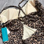 Aqua Green  Plus Size One Piece Cheetah Print Bathing Suit Photo 4