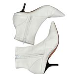 CELINE  Paris Women's White Leather Ankle Heel Boots Size 5.5 (36) Pointed Toe Photo 4