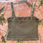 Brandy Melville brown button up crop tank top cami Photo 6