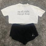 Topshop Up All Night Thermal Short Pajamas in Cream, Size 12 Photo 1