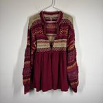 Free People  Cabin Fever Fair Isle Sweater Size Medium Photo 3