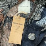 Thread & Supply Boho Aztec Cape XS/S NWT Blue Photo 3