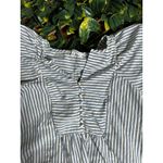 Madewell  Striped Courtyard Flutter-Sleeve Top in Stripe XXS Photo 6