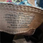 MIA suede stack heel boots, Aztec jacquard shafts, EUC size 9 bc Photo 8