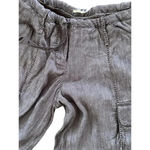 Max Studio  Women's Cotton grey Drawstring Trouser Pants Size Medium Photo 3