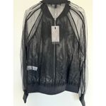 Endless Rose Embroidered Sheer Black Floral Bomber Jacket XS NWT Photo 1