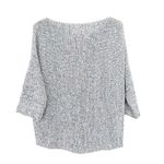 Lou & grey Blue White Open Knit Cold Shoulder Dolman Sleeve Sweater Sz XS Photo 4