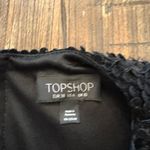 Topshop  Black Sequin Short Sleeve Mini Dress Size 6 EUC Back Zip Photo 4