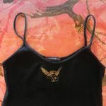 Brandy Melville rare black embroidered gold angel cami Photo 6