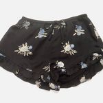 Honey Punch Womens Pull On Comfy Basic Loungewear Ruffle Shorts Floral Black S Photo 0