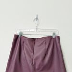 Anthropologie [] Maeve Purple Faux Leather Side-Slit Micro Mini Skirt NWT Size 12 Photo 3