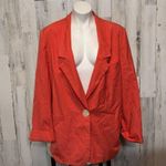 Vintage Lynn Greene for Richard Neal Oversized Blazer Orange Linen Blend Size L Size L Photo 0