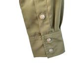 American Eagle  Semi Sheer Chiffon Shirt Size XS Green Collared Casual Photo 6