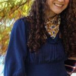 American Eagle Puff Sleeve Smocked Cropped Blouse Photo 0