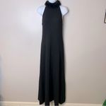 Ralph Lauren Lauren  Black Fur Collar Evening Dress Size Large Photo 1