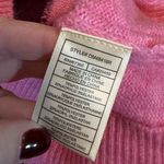 Steve Madden Womens Small Pink Purple V-neck Long Sleeve Knit Sweater Dress Mini Photo 6