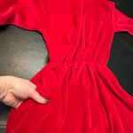 Vintage L.L. Bean Red Velour Long Sleeve Midi Dress Small Petite Size undefined Photo 10