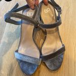 BP Luna Velvet Heels Strappy Block Grey Velvet 7.5 Photo 3