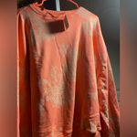 We The Free Free People Claasic Print Oversized Crewneck Coral Combo Photo 8