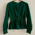 Roller Rabbit  Green Cotton Long Sleeve Blouse Size Small Photo 0