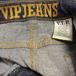 VIP Jeans High Waist Stretch Distressed Denim Dark Wash Blue Jeans Womens 13/14 Photo 5
