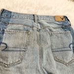 American Eagle ‎ Vintage High Rise Two Tone Fringe Button Fly Jeans 4 Photo 4