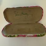 Vera Bradley Quilted Fabric Glasses Hard Case Petal Pink Green Floral VTG Photo 4