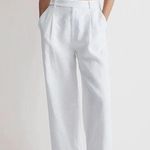 Madewell  The Harlow Wide-Leg Pant in 100% Linen in White NWT Photo 0