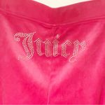Juicy Couture  OG Bling Velour Track Pants Wide Leg XL Pink Party Photo 3