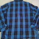 Victoria's Secret  Flannel Pajama Top Women's Small Petite Blue Plaid Long… Photo 7